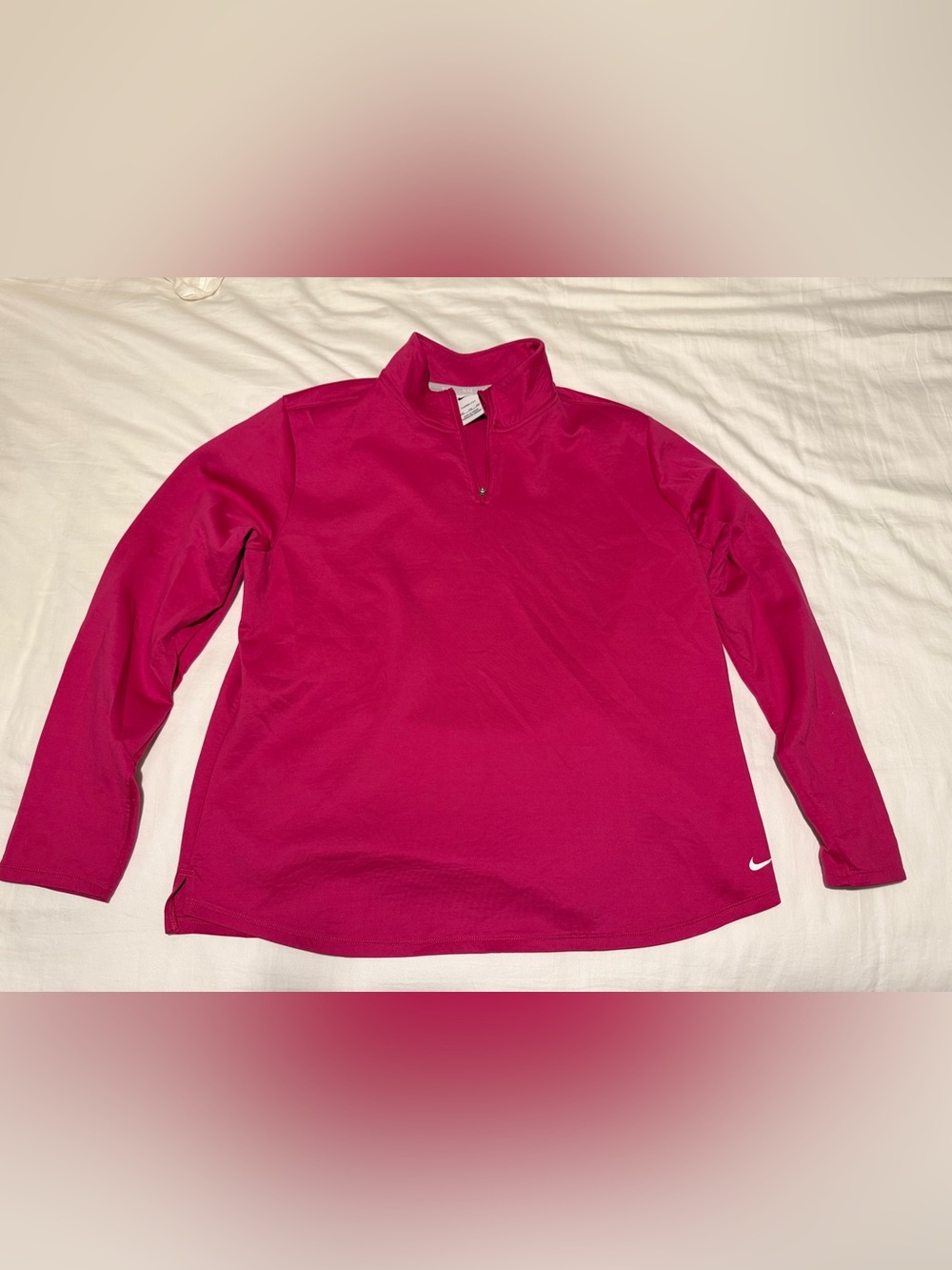 Nike Women’s Fuchsia Quarter-Zip Pullover Hoodie